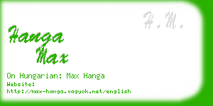 hanga max business card